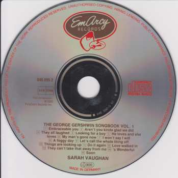 CD Sarah Vaughan: The George Gershwin Songbook Volume 1