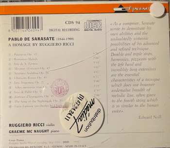 CD Pablo De Sarasate: A Homage By