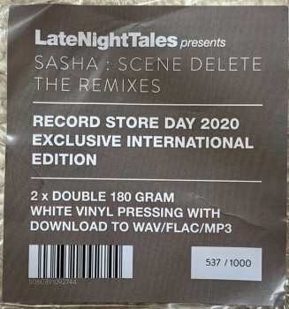 LP Sasha: Scene Delete: The Remixes LTD | NUM | CLR