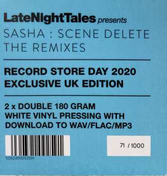 LP Sasha: Scene Delete: The Remixes LTD | NUM | CLR