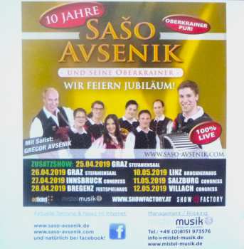 CD Saso Avsenik Und Seine Oberkrainer: Wir Feiern Jubiläum!