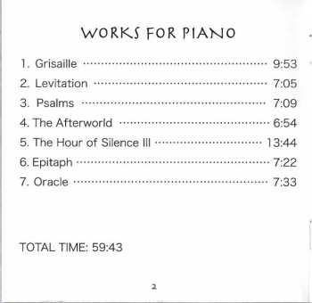 CD Satoko Inoue: Works For Piano
