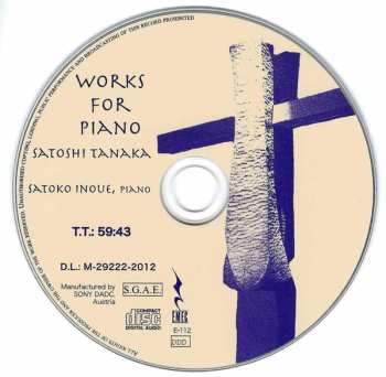 CD Satoko Inoue: Works For Piano