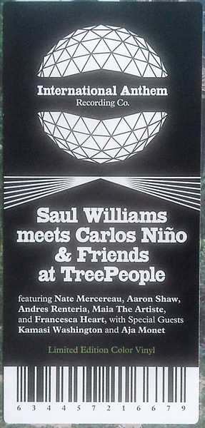 2LP Carlos Niño: Saul Williams Meets Carlos Niño & Friends At TreePeople CLR | LTD