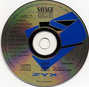 2CD Savage: Don't Cry - Greatest Hits