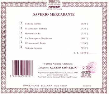 CD Giuseppe Saverio Mercadante: Overture In Re / Sinfonia Fantastica / Fantasia Funebre / Lo Zampognaro Napoletano / Il Lamento Del Bardo / Sinfonia Dall'opera Il Montanaro