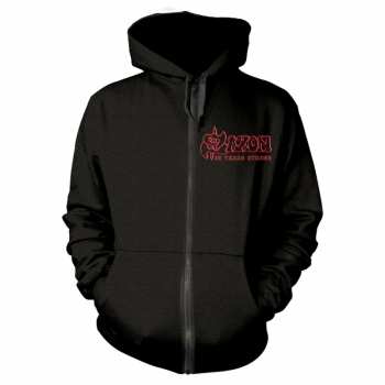 Merch Saxon: Hoodie Met Rits Strong Arm Of The Law