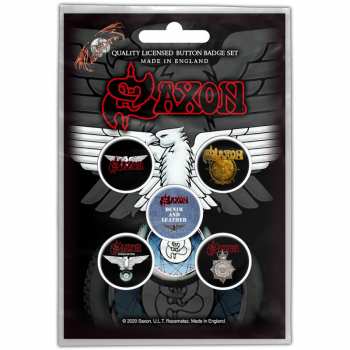 Merch Saxon: Sada Placek Wheels Of Steel