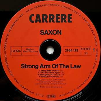 LP Saxon: Strong Arm Of The Law