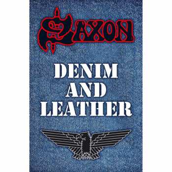 Merch Saxon: Textielposter Denim & Leather