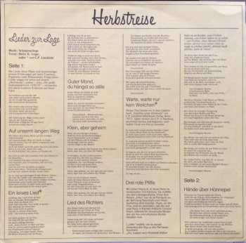 LP Schmetterlinge: Herbstreise - Lieder Zur Lage