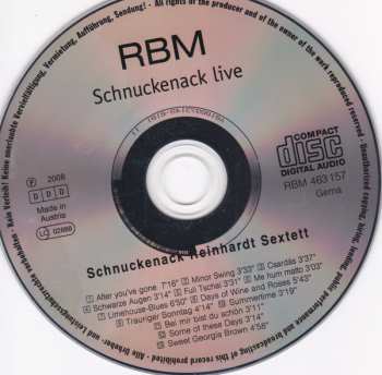 CD Schnuckenack Reinhardt Sextett: Schnuckenack Live