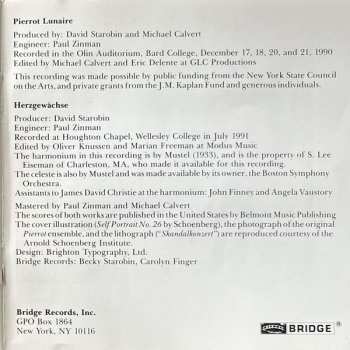CD Arnold Schoenberg: Pierrot Lunaire (German And English Versions); Herzgewächse