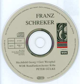 CD Franz Schreker: 20th Century Portraits