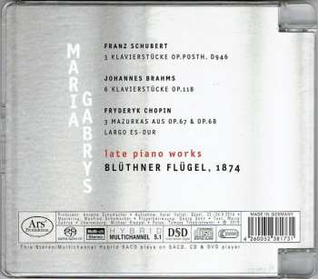 SACD Johannes Brahms: Late Piano Works