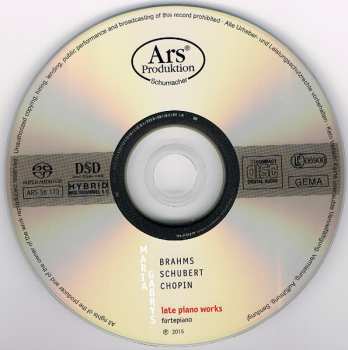 SACD Johannes Brahms: Late Piano Works