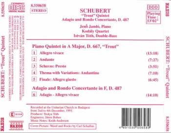 CD Franz Schubert: Piano Quintet "Trout" / Adagio And Rondo Concertante, D. 487