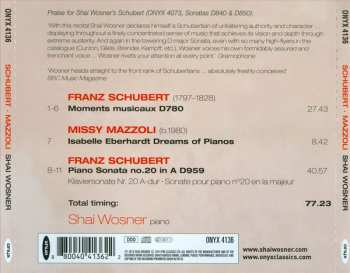 CD Franz Schubert: Moments Musicaux; Piano Sonata; Isabelle Eberhardt Dreams Of Pianos