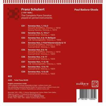 9CD/Doos Franz Schubert: The Complete Piano Sonatas Played On Period Instruments
