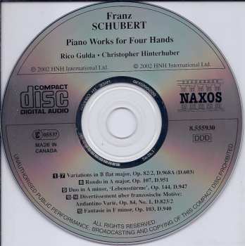 CD Franz Schubert: Piano Works For Four Hands