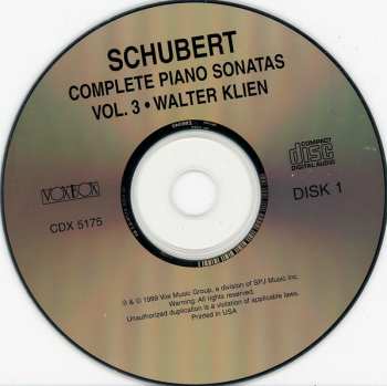 2CD Franz Schubert: Complete Piano Sonatas Volume 3
