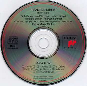 CD Franz Schubert: Missa, D 950
