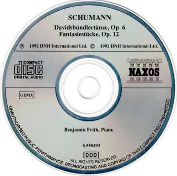CD Robert Schumann: Davidsbündlertänze • Fantasiestücke