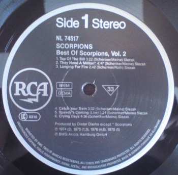 LP Scorpions: Best Of Vol. 2