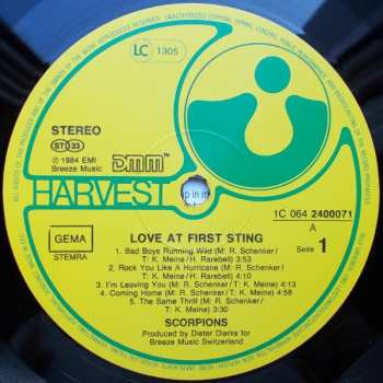 LP Scorpions: Love At First Sting