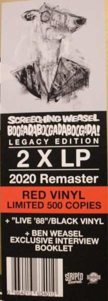 2LP Screeching Weasel: Boogadaboogadaboogada! + Live `88`` LTD