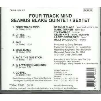 CD Seamus Blake Quintet: Four Track Mind