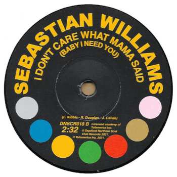 SP Sebastian Williams: Get Your Point Over / I Don't Care What Mama Said (Baby I Need You)