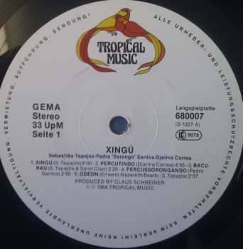 LP Pedro Santos: Xingú: Guitar & Percussion