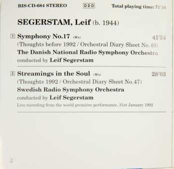 CD Sveriges Radios Symfoniorkester: Symphony No. 17 / Streamings In The Soul