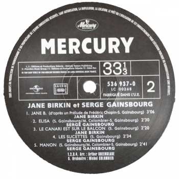 LP Serge Gainsbourg: Jane Birkin - Serge Gainsbourg