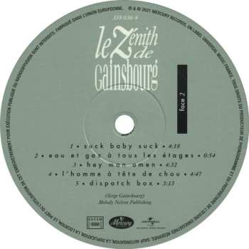 3LP Serge Gainsbourg: Le Zénith De Gainsbourg