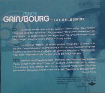 3CD Serge Gainsbourg: Les 50 Plus Belles Chansons