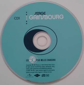 3CD Serge Gainsbourg: Les 50 Plus Belles Chansons