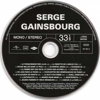 12CD/Doos Serge Gainsbourg: L'Essentiel Des Albums Studio