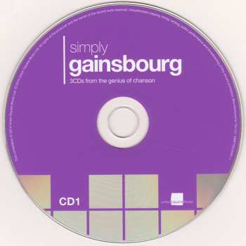 3CD/Doos Serge Gainsbourg: Simply Gainsbourg (3 CDs From The Genius Of Chanson)