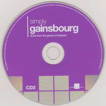 3CD/Doos Serge Gainsbourg: Simply Gainsbourg (3 CDs From The Genius Of Chanson)