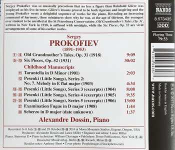 CD Sergei Prokofiev: Childhood Manuscripts; Old Grandmother's Tales; Six Pieces, Op. 52