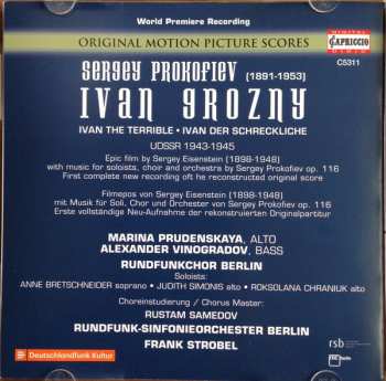 2CD Sergei Prokofiev: Ivan The Terrible 