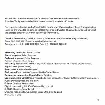 CD Sergei Prokofiev: Peter And The Wolf · Pushkiniana · Suite From 'Cinderella'