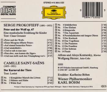 CD Sergei Prokofiev: Prokofiev: Peter Und Der Wolf / Saint-Saëns: Der Karneval Der Tiere