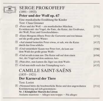 CD Sergei Prokofiev: Prokofiev: Peter Und Der Wolf / Saint-Saëns: Der Karneval Der Tiere