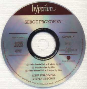 CD Sergei Prokofiev: Violin Sonatas - Five Melodies