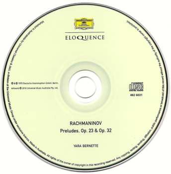 CD Sergei Vasilyevich Rachmaninoff: 10 Preludes, Op. 23 & 13 Preludes, Op. 32