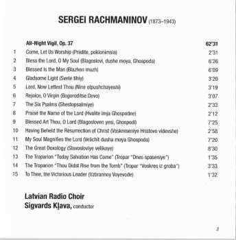 SACD Sergei Vasilyevich Rachmaninoff: All-Night Vigil