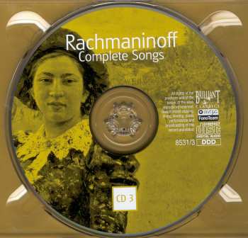 3CD Sergei Vasilyevich Rachmaninoff: Complete Songs